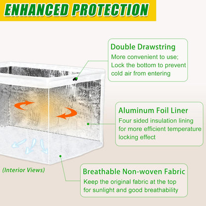 Frost Cloth Plant Freeze Protection, Plant Covers for Raised Garden Beds