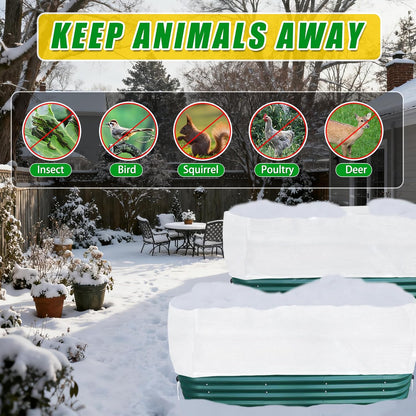 Frost Cloth Plant Freeze Protection, Plant Covers for Raised Garden Beds