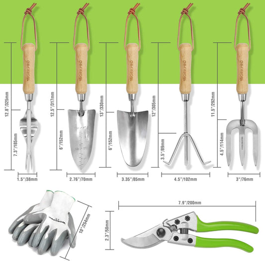 8 Piece Garden Tools Set, Heavy Duty