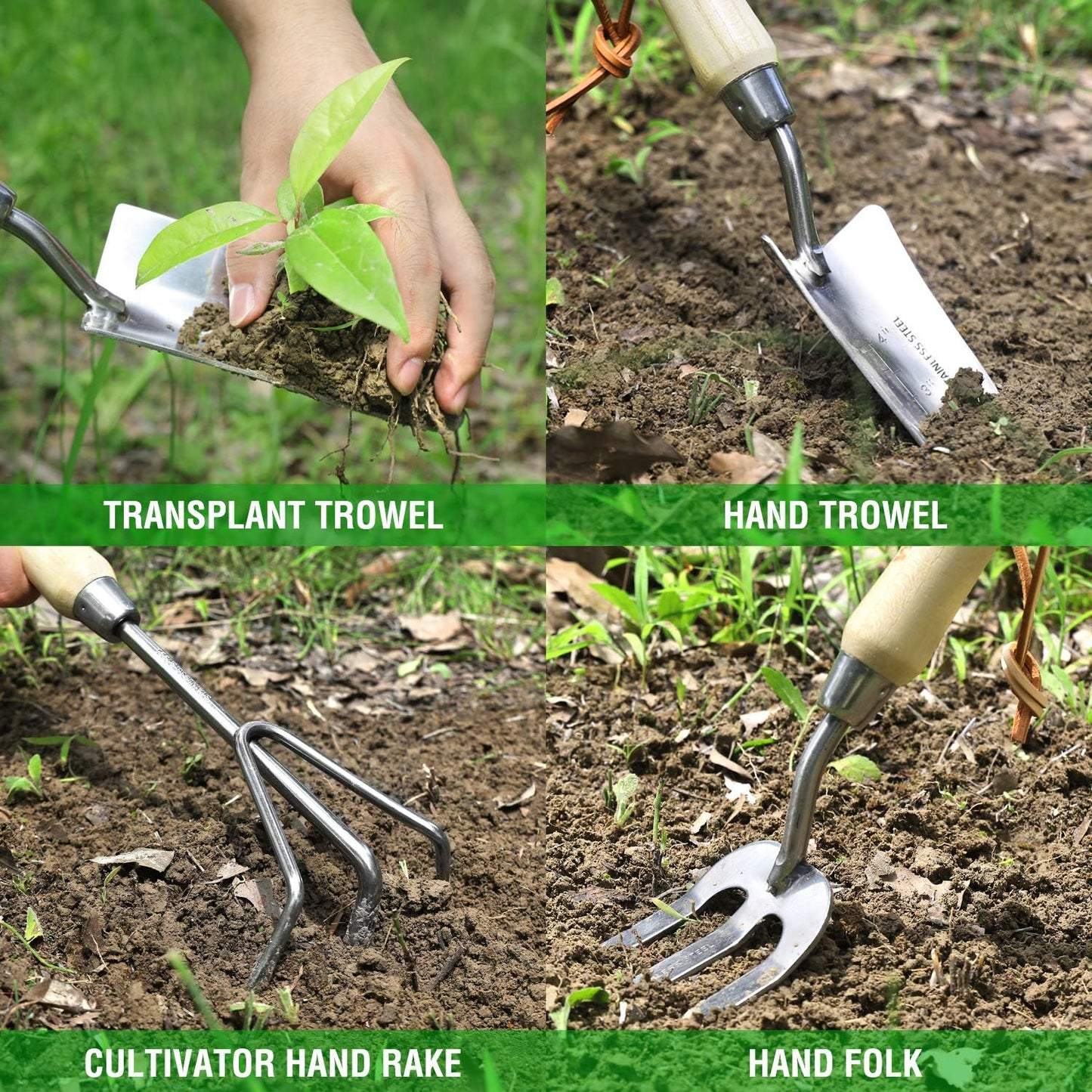 8 Piece Garden Tools Set, Heavy Duty