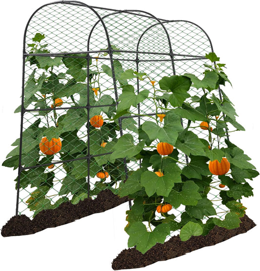 Garden Arch Trellis, 7.2 ft Height, Black