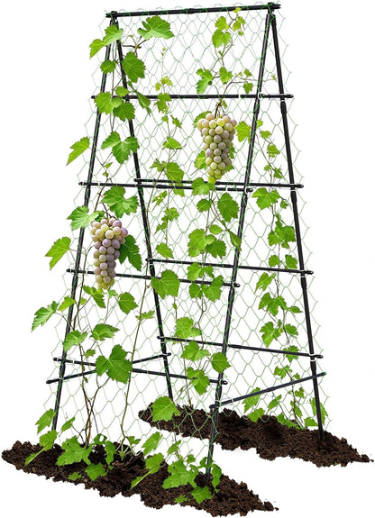 Garden Arch Trellis, 7.2 ft Height, Black