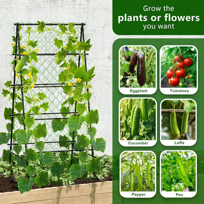 Garden Arch Trellis, 7.2 ft Height, Black