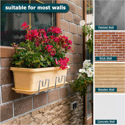 18/0 Stainless Steel Wall Mount Garden Hose Holder for Outside, 1PC