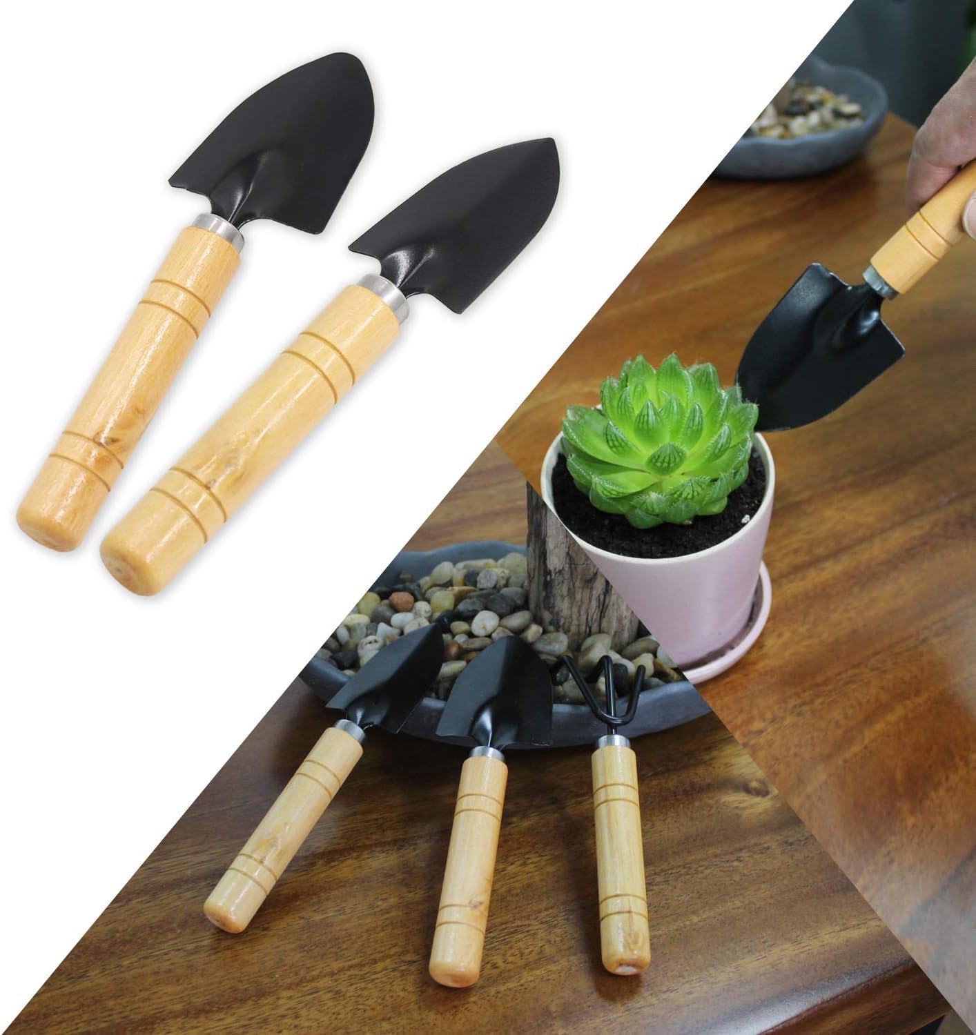 Bonsai Tool Set 8 PCS-Mini Gardening Tools Kit for Indoor Outdoor Plant