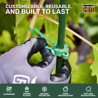 12-Inch Plant Ties | Heavy Duty Flexible Twist Ties for Gardening | Secure Tomatoes, Vines, and Branches | Durable and Reusable Gardening Ties (50 Pack - Green)