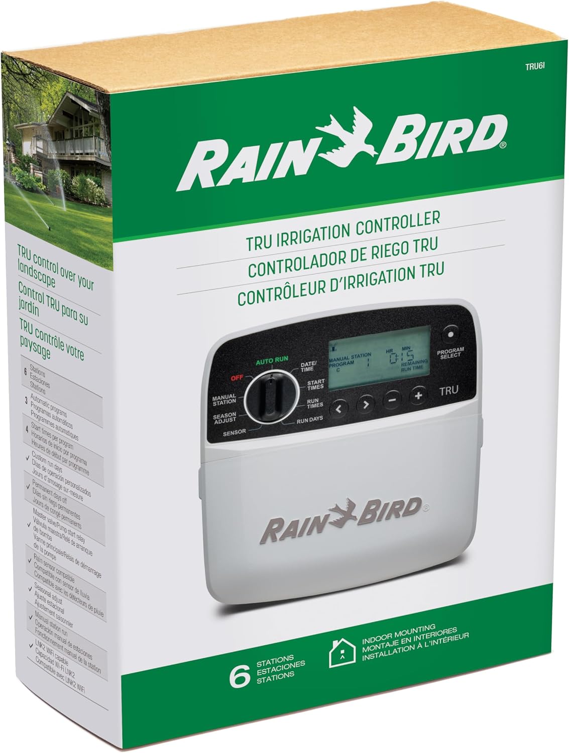 TRU6I Program-Based Indoor Irrigation Controller/Timer, WiFi Ready, 6-Zone/Station