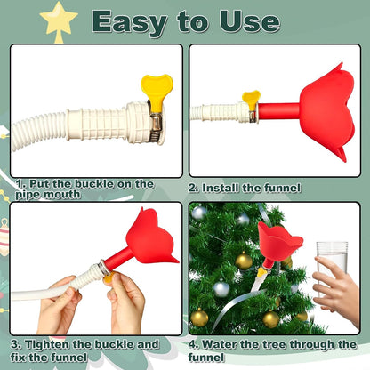 78.74 inch Christmas Tree Watering Funnel - Long Spout Christmas Tree Watering System for Large Indoor & Outdoor Plants Real Trees，Reusable Spill-Proof Design (6.56FT / 2M)