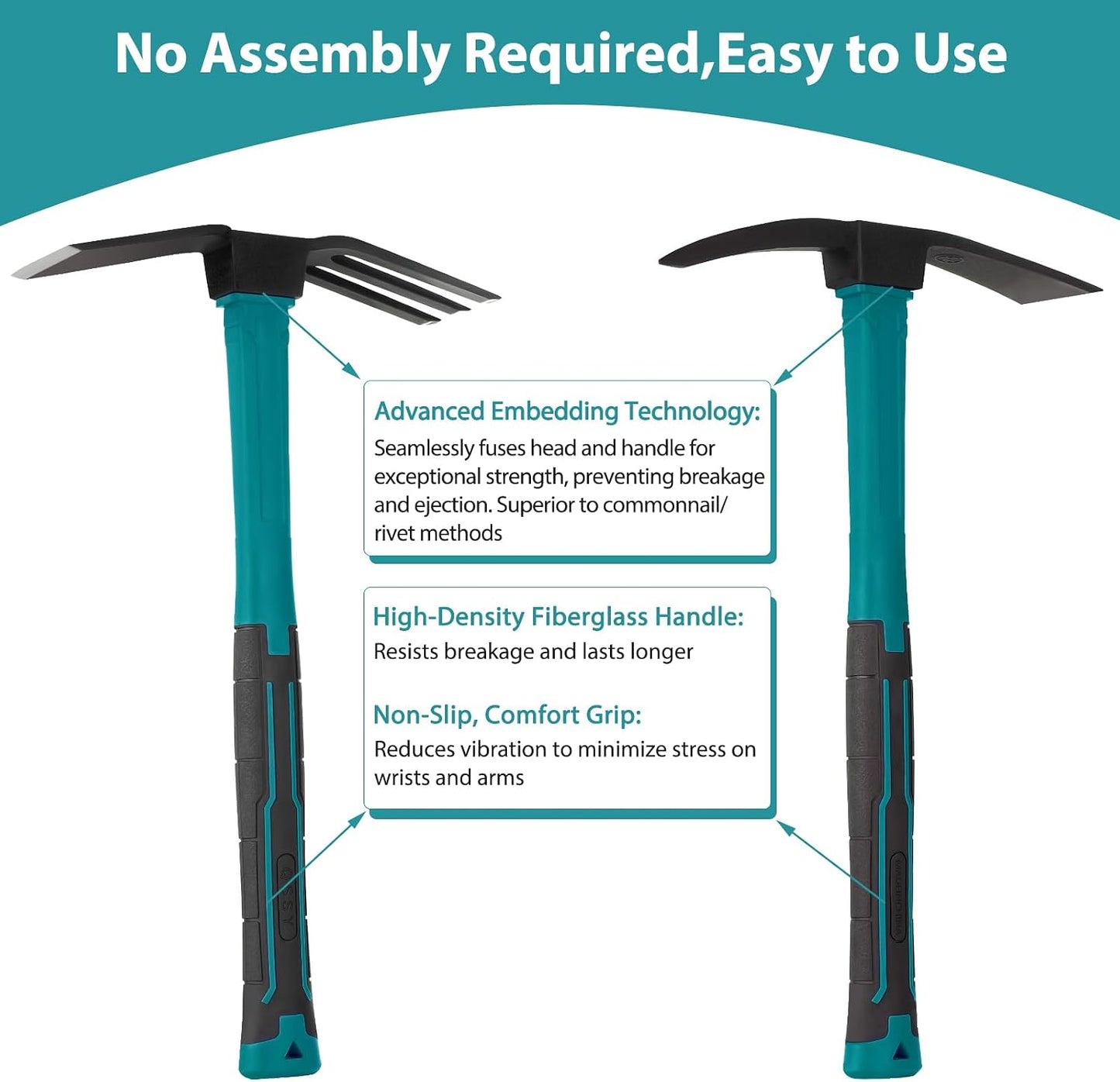 15 inch Garden Hoe Durable and Comfortable Handle Garden Tools for Flower Work