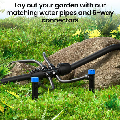50FT 1/2" Irrigation Tubing, 0.7" OD x 0.5“ ID Hose with 4 Connectors