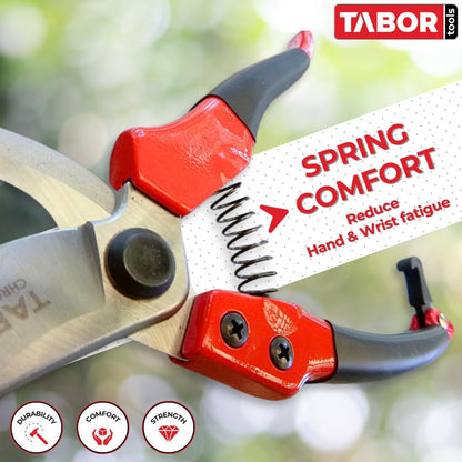 S834A Bypass Pruning Shears for Medium to Large Hands, Stainless Steel Blades with 3/4 Inch Cut Capacity, Professional Hand Pruner, Garden Secateurs & Clippers with Safety Lock
