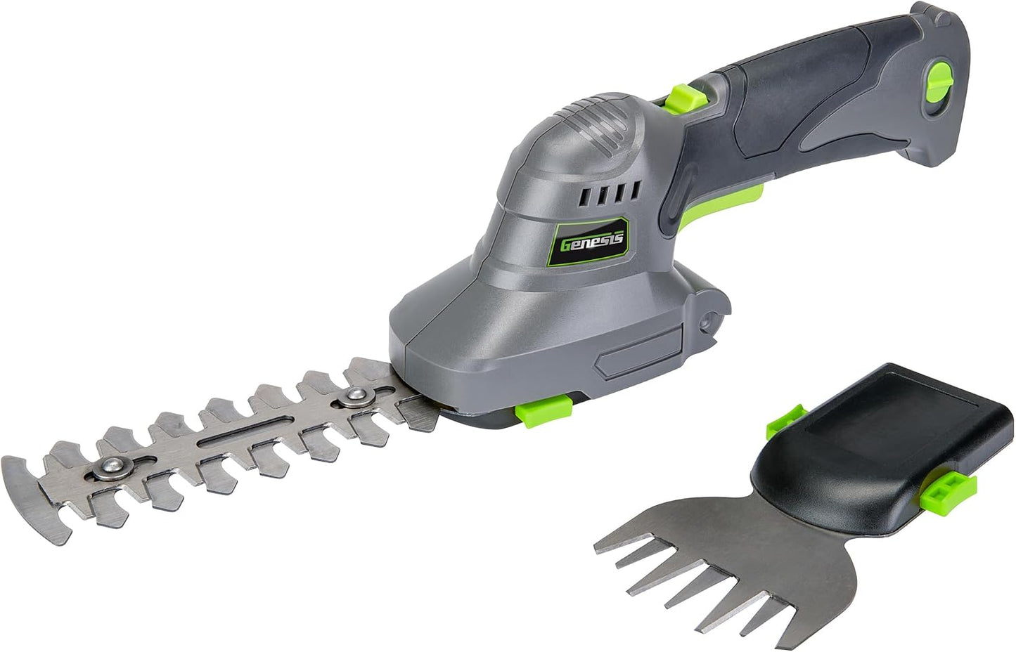Cordless Grass Shear & Shrubbery Trimmer - 2 in 1 Handheld Hedge Trimmer 8V 2000mAh Electric Grass Trimmer Hedge Shears/Grass Cutter, Rechargeable Battery, and Charger (GLGT08B)
