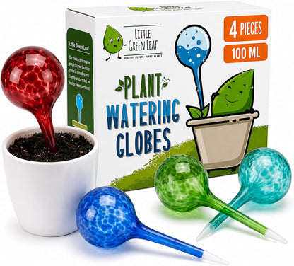 Plant Watering Globes 4 Pack – Self Watering Bulbs, Indoor & Outdoor Plants