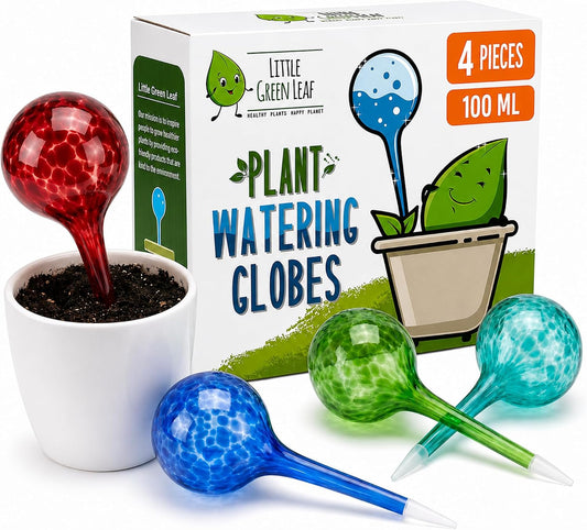 Plant Watering Globes 4 Pack – Self Watering Bulbs, Indoor & Outdoor Plants