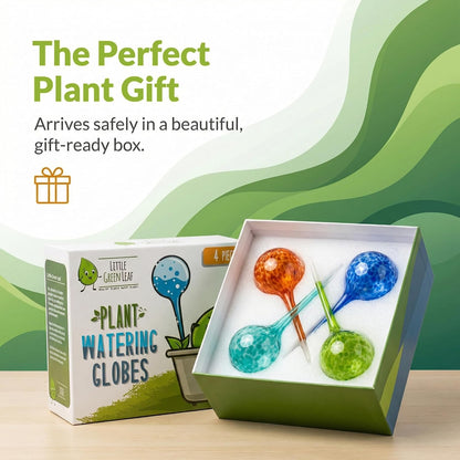 Plant Watering Globes 4 Pack – Self Watering Bulbs, Indoor & Outdoor Plants