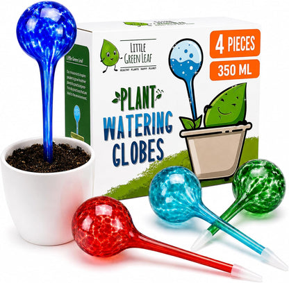Plant Watering Globes 4 Pack – Self Watering Bulbs, Indoor & Outdoor Plants