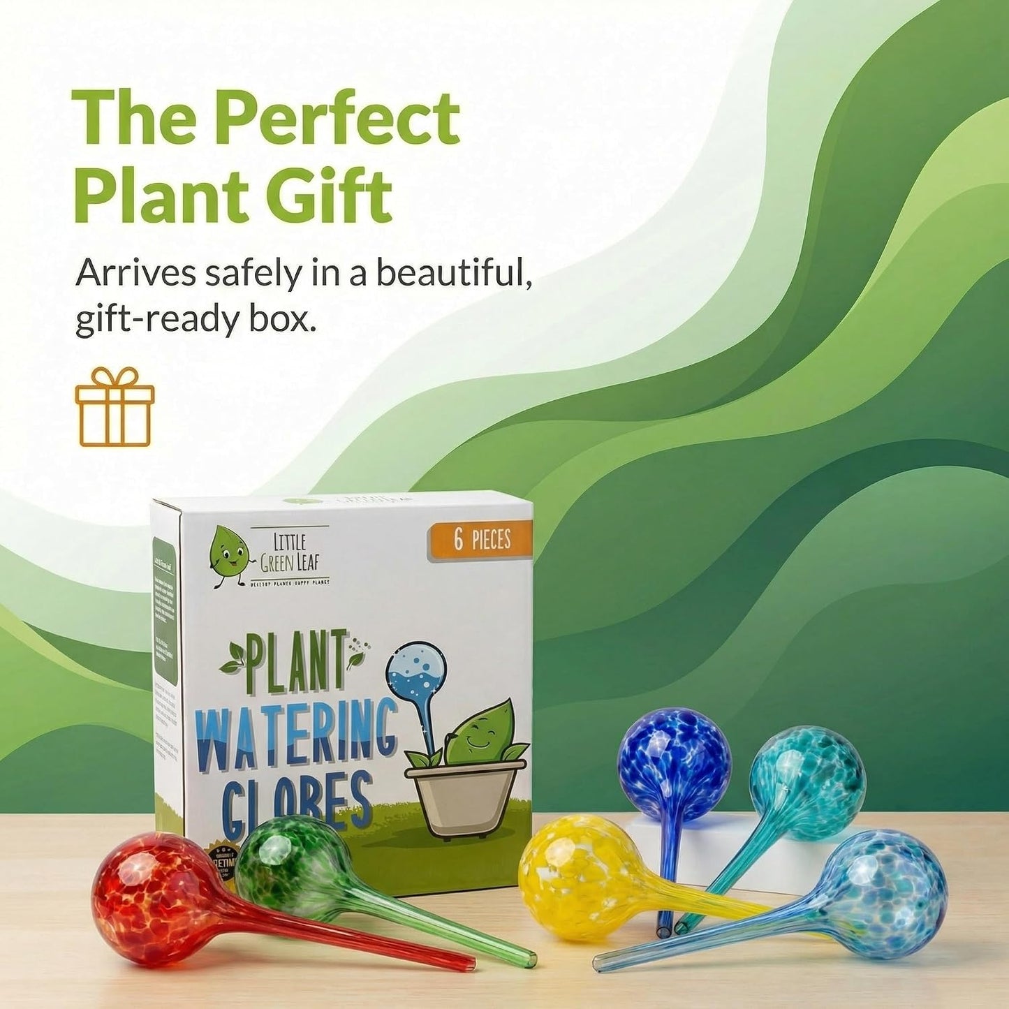 Plant Watering Globes 4 Pack – Self Watering Bulbs, Indoor & Outdoor Plants