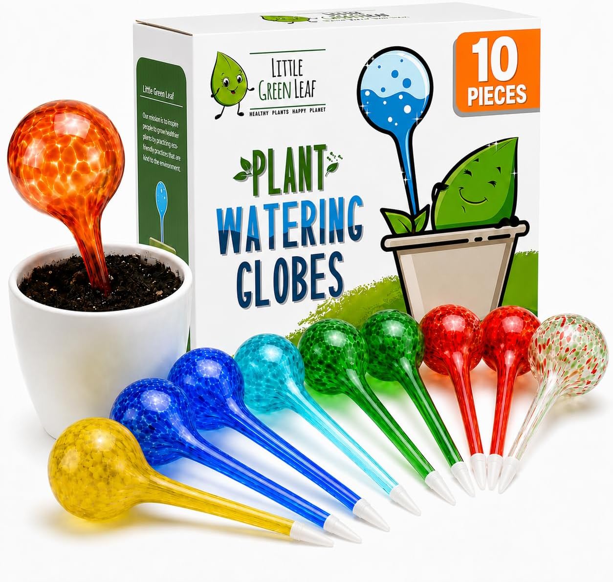 Plant Watering Globes 4 Pack – Self Watering Bulbs, Indoor & Outdoor Plants
