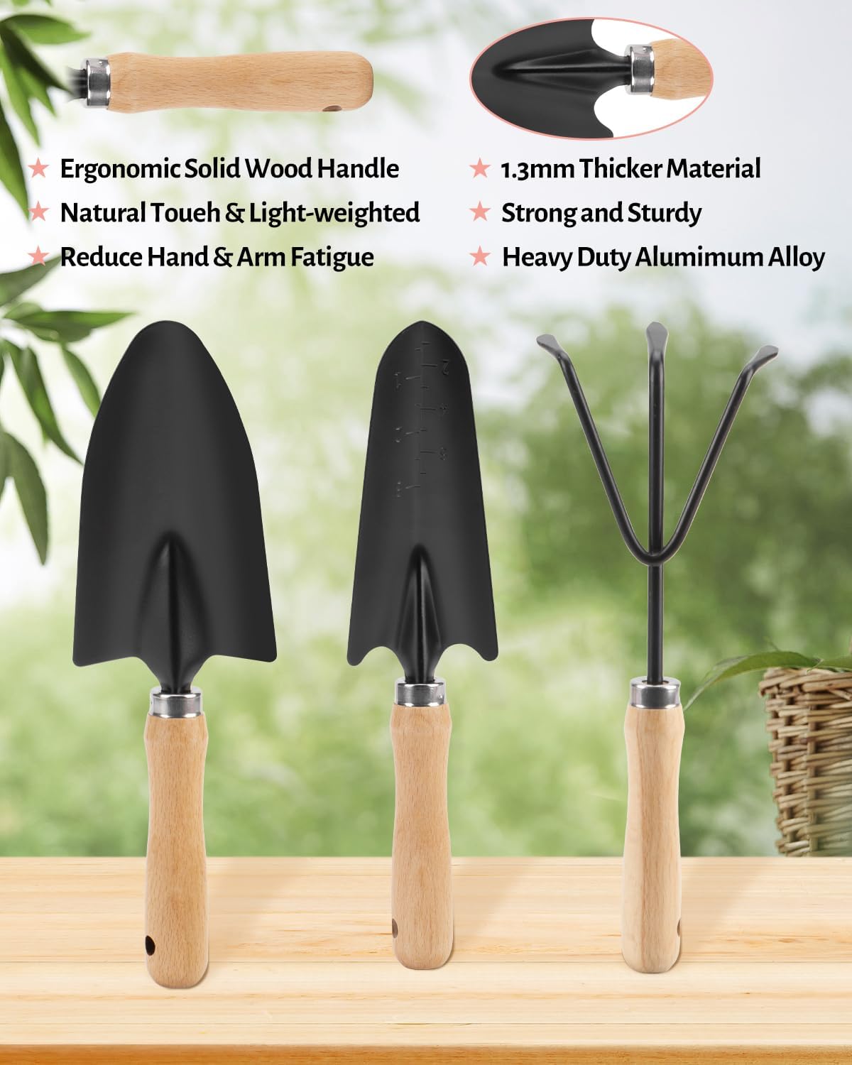 5 Piece Pink Gardening Tool Set for Women