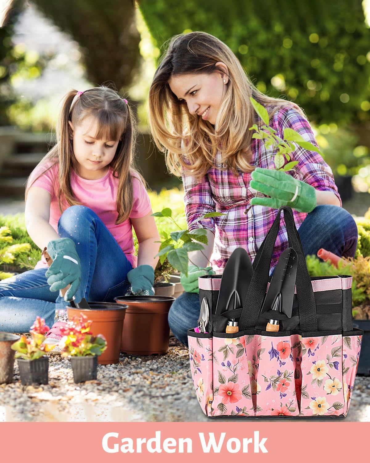 5 Piece Pink Gardening Tool Set for Women