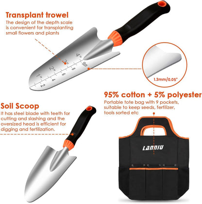 5 Piece Pink Gardening Tool Set for Women