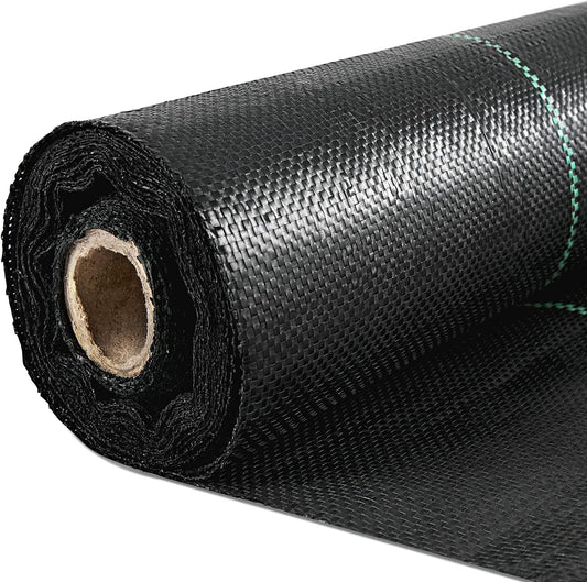 6x300ft Premium Weed Barrier Landscape Fabric Heavy Duty 2.4OZ, Woven Weed Control Fabric, High Permeability Good for Flower Bed, Geotextile Fabric Underlayment, Driveway Fabric Ground Cover