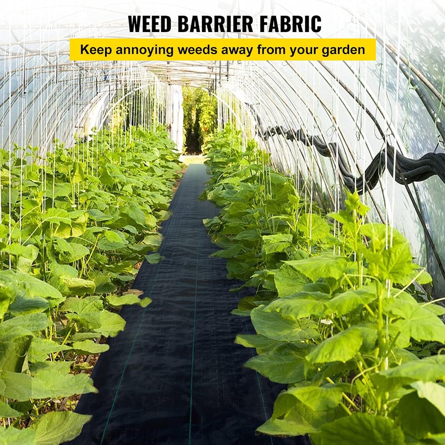 6x300ft Premium Weed Barrier Landscape Fabric Heavy Duty 2.4OZ, Woven Weed Control Fabric, High Permeability Good for Flower Bed, Geotextile Fabric Underlayment, Driveway Fabric Ground Cover