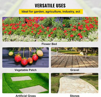 6x300ft Premium Weed Barrier Landscape Fabric Heavy Duty 2.4OZ, Woven Weed Control Fabric, High Permeability Good for Flower Bed, Geotextile Fabric Underlayment, Driveway Fabric Ground Cover