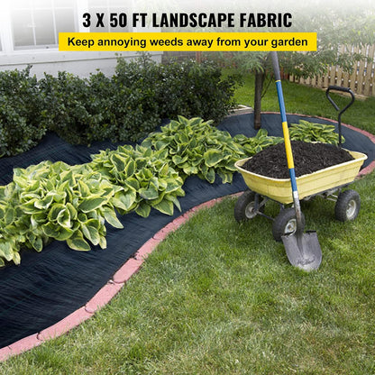 6x300ft Premium Weed Barrier Landscape Fabric Heavy Duty 2.4OZ, Woven Weed Control Fabric, High Permeability Good for Flower Bed, Geotextile Fabric Underlayment, Driveway Fabric Ground Cover