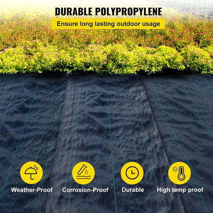 6x300ft Premium Weed Barrier Landscape Fabric Heavy Duty 2.4OZ, Woven Weed Control Fabric, High Permeability Good for Flower Bed, Geotextile Fabric Underlayment, Driveway Fabric Ground Cover