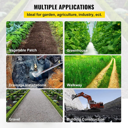 6x300ft Premium Weed Barrier Landscape Fabric Heavy Duty 2.4OZ, Woven Weed Control Fabric, High Permeability Good for Flower Bed, Geotextile Fabric Underlayment, Driveway Fabric Ground Cover