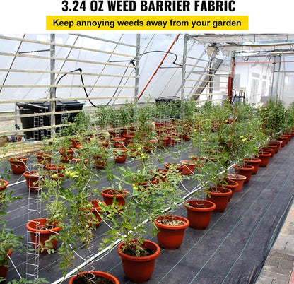 6x300ft Premium Weed Barrier Landscape Fabric Heavy Duty 2.4OZ, Woven Weed Control Fabric, High Permeability Good for Flower Bed, Geotextile Fabric Underlayment, Driveway Fabric Ground Cover