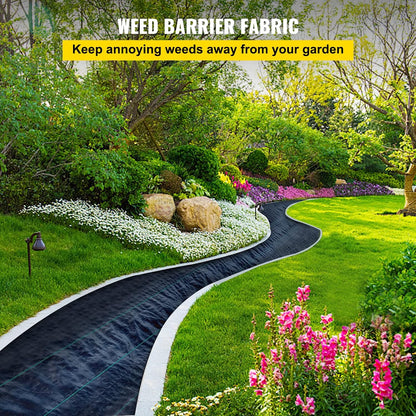 6x300ft Premium Weed Barrier Landscape Fabric Heavy Duty 2.4OZ, Woven Weed Control Fabric, High Permeability Good for Flower Bed, Geotextile Fabric Underlayment, Driveway Fabric Ground Cover