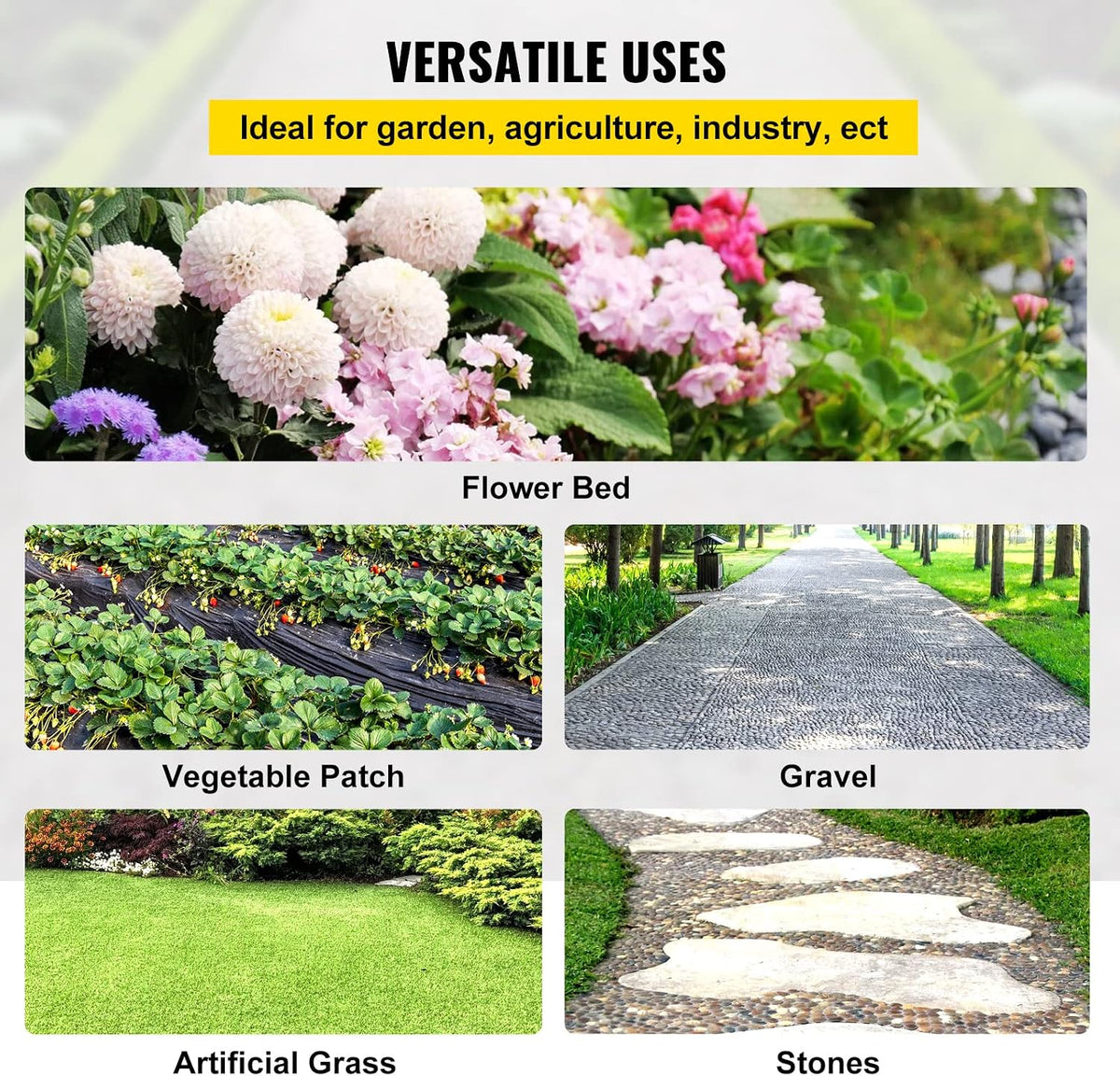 6x300ft Premium Weed Barrier Landscape Fabric Heavy Duty 2.4OZ, Woven Weed Control Fabric, High Permeability Good for Flower Bed, Geotextile Fabric Underlayment, Driveway Fabric Ground Cover