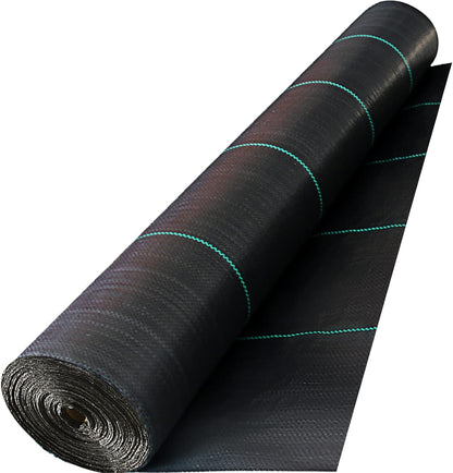 6x300ft Premium Weed Barrier Landscape Fabric Heavy Duty 2.4OZ, Woven Weed Control Fabric, High Permeability Good for Flower Bed, Geotextile Fabric Underlayment, Driveway Fabric Ground Cover