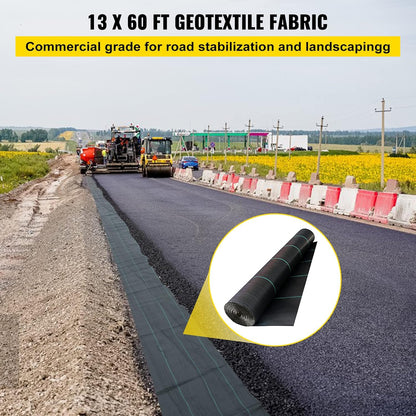 6x300ft Premium Weed Barrier Landscape Fabric Heavy Duty 2.4OZ, Woven Weed Control Fabric, High Permeability Good for Flower Bed, Geotextile Fabric Underlayment, Driveway Fabric Ground Cover