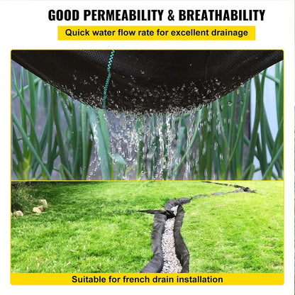 6x300ft Premium Weed Barrier Landscape Fabric Heavy Duty 2.4OZ, Woven Weed Control Fabric, High Permeability Good for Flower Bed, Geotextile Fabric Underlayment, Driveway Fabric Ground Cover