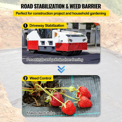 6x300ft Premium Weed Barrier Landscape Fabric Heavy Duty 2.4OZ, Woven Weed Control Fabric, High Permeability Good for Flower Bed, Geotextile Fabric Underlayment, Driveway Fabric Ground Cover