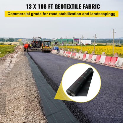 6x300ft Premium Weed Barrier Landscape Fabric Heavy Duty 2.4OZ, Woven Weed Control Fabric, High Permeability Good for Flower Bed, Geotextile Fabric Underlayment, Driveway Fabric Ground Cover