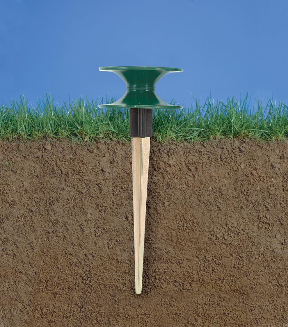 58189 Heavy Duty Hose Guide Spike with 8" Rust-Free Zinc Metal Stake for Lawn & Garden