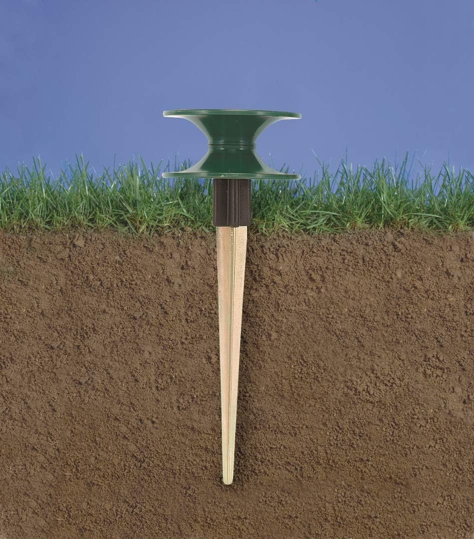 58189 Heavy Duty Hose Guide Spike with 8" Rust-Free Zinc Metal Stake for Lawn & Garden