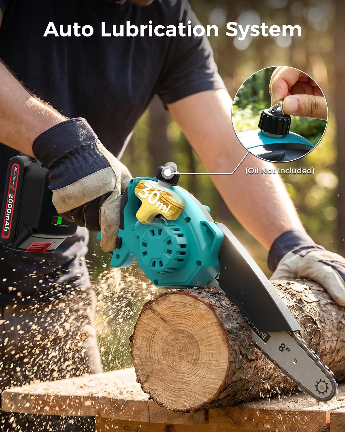 Pole Saws for Tree Trimming, 6" Brushless Mini Chainsaw with Extension Pole