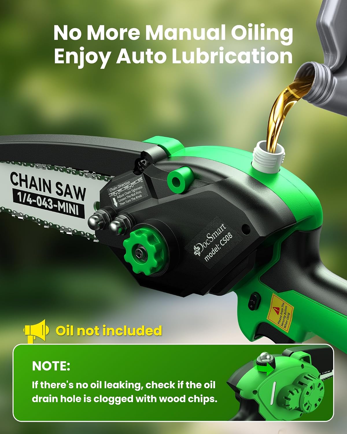 Pole Saws for Tree Trimming, 6" Brushless Mini Chainsaw with Extension Pole