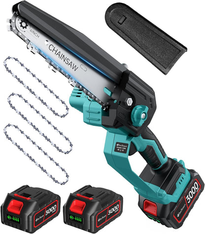Pole Saws for Tree Trimming, 6" Brushless Mini Chainsaw with Extension Pole