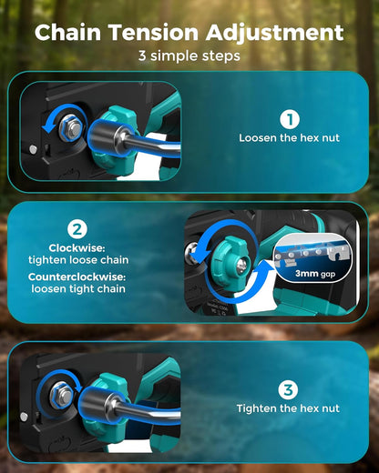 Pole Saws for Tree Trimming, 6" Brushless Mini Chainsaw with Extension Pole