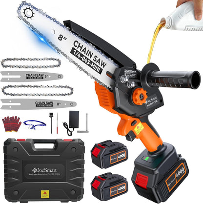 Pole Saws for Tree Trimming, 6" Brushless Mini Chainsaw with Extension Pole