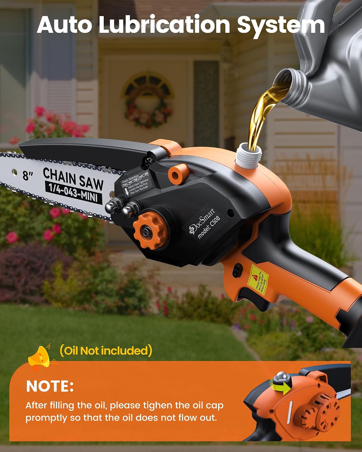 Pole Saws for Tree Trimming, 6" Brushless Mini Chainsaw with Extension Pole