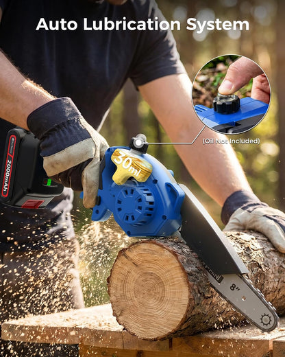 Pole Saws for Tree Trimming, 6" Brushless Mini Chainsaw with Extension Pole