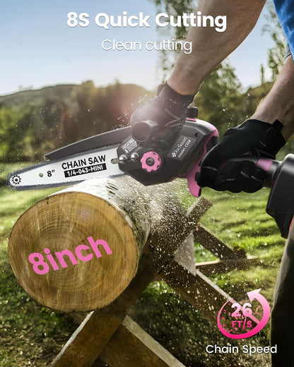 Pole Saws for Tree Trimming, 6" Brushless Mini Chainsaw with Extension Pole