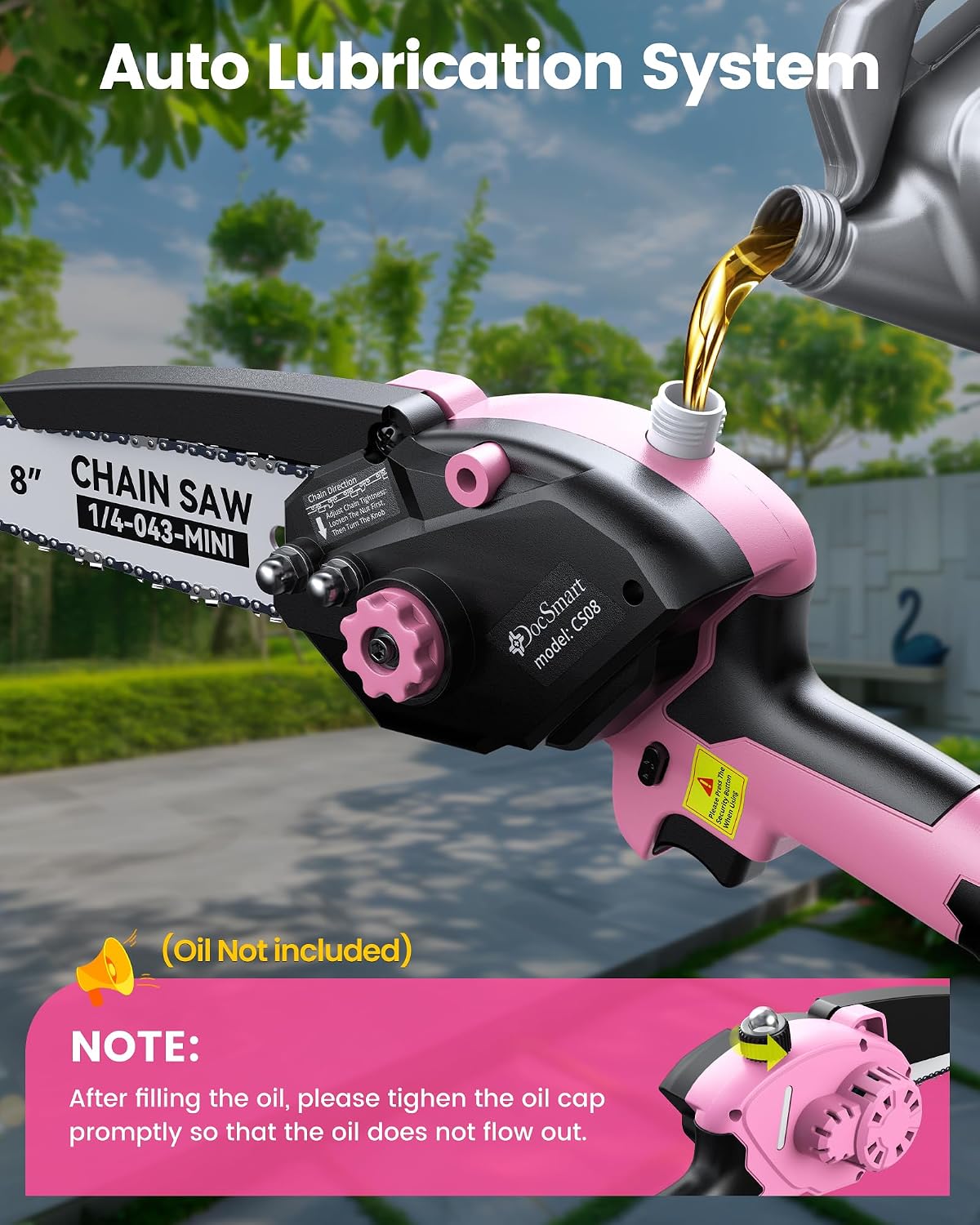 Pole Saws for Tree Trimming, 6" Brushless Mini Chainsaw with Extension Pole